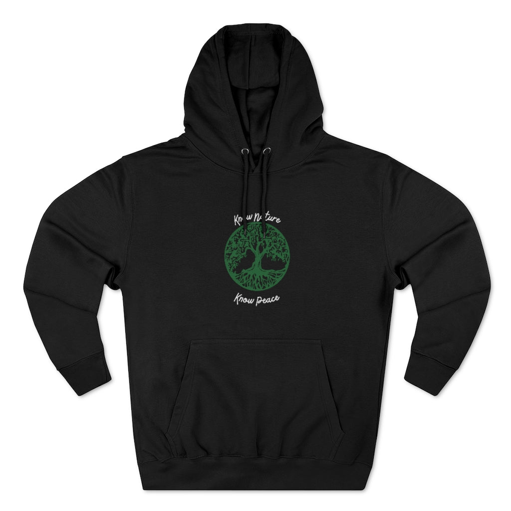 Nature Lovers Hoodie, Know Nature Know Peace, Unisex Premium Pullover Hoodie