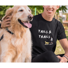 Load image into Gallery viewer, Tails &amp; trails - Dog lovers tee - For the love of dogs
